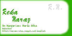 reka maraz business card